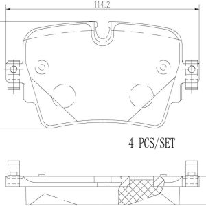 Brembo Brake Pad, Nao, Fmsi Number D1753-8981, Ceramic, Set of 4 – P36033N