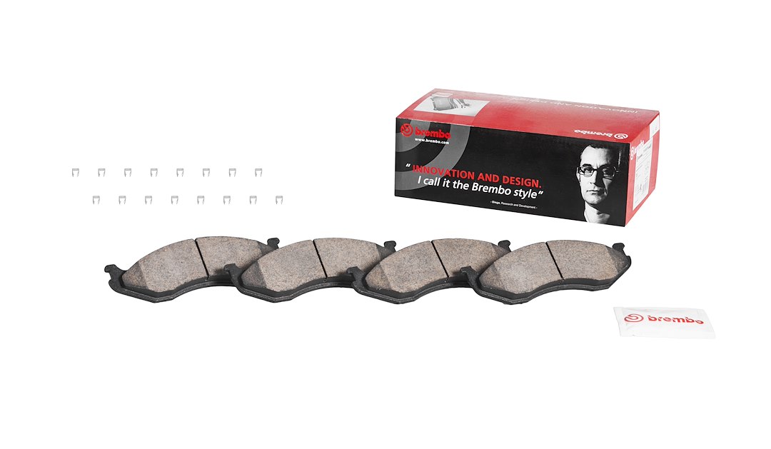 Brembo Brake Pad, Nao, Fmsi Number D477-7358A, Ceramic, Set of 4, With Hardware – P37004N