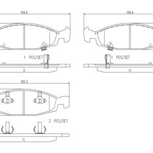 Brembo Brake Pad, Nao, Fmsi Number D942-7660, Ceramic, Set of 4 – P37005N