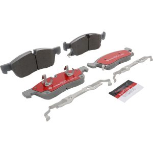 Brembo Brake Pad, Xtra Severe Duty, Fmsi Number D1455-8655, Ceramic, Set of 4, With Pad Wear Sensor/ Pad Shims/ Brake Lubricant – P37017SD