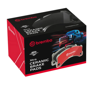 Brembo Brake Pad, Xtra Severe Duty, Fmsi Number D1405-8513, Ceramic, Set of 4, With Pad Wear Sensor/ Pad Shims/ Brake Lubricant – P37018SD