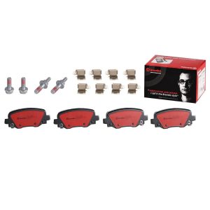 Brembo Brake Pad, Nao, Fmsi Number D1734-8958, Ceramic, Set of 4, With Hardware – P37020N