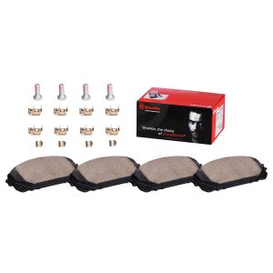 Brembo Brake Pad, Nao, Fmsi Number D1734-8958, Ceramic, Set of 4, With Hardware – P37020N