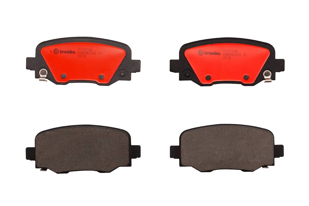 Brembo Brake Pad, Nao, Fmsi Number D1734-8958, Ceramic, Set of 4, With Hardware – P37020N