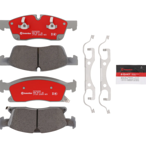 Brembo Brake Pad, Xtra Severe Duty, Fmsi Number D1455-8655, Ceramic, Set of 4, With Pad Wear Sensor/ Pad Shims/ Brake Lubricant – P37022SD