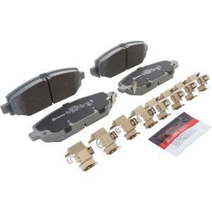 Brembo Brake Pad, Nao, Fmsi Number D2186-9430, Ceramic, Set of 4, With Brake Lubricant/ Pad Wear Sensor/ Mounting Hardware – P37025N
