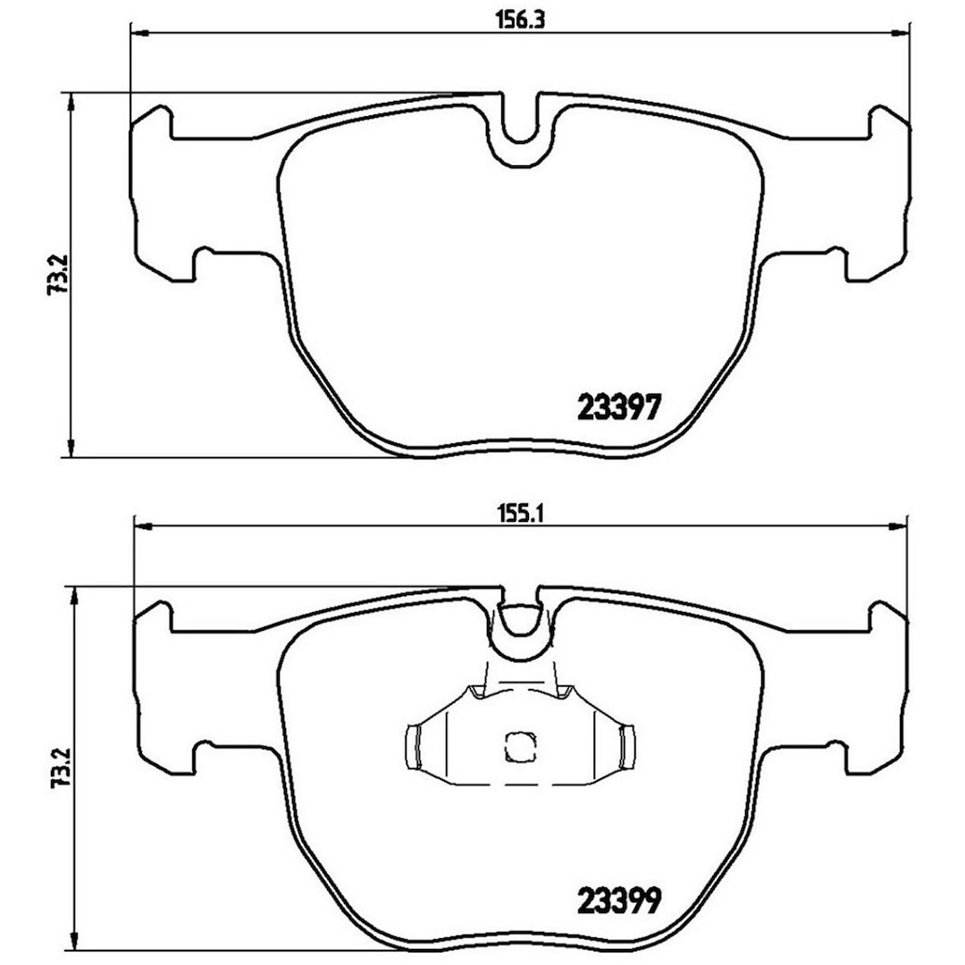 Brembo Brake Pad, Fmsi Number D992-7893, Low-Metallic, Set of 4 – P44012