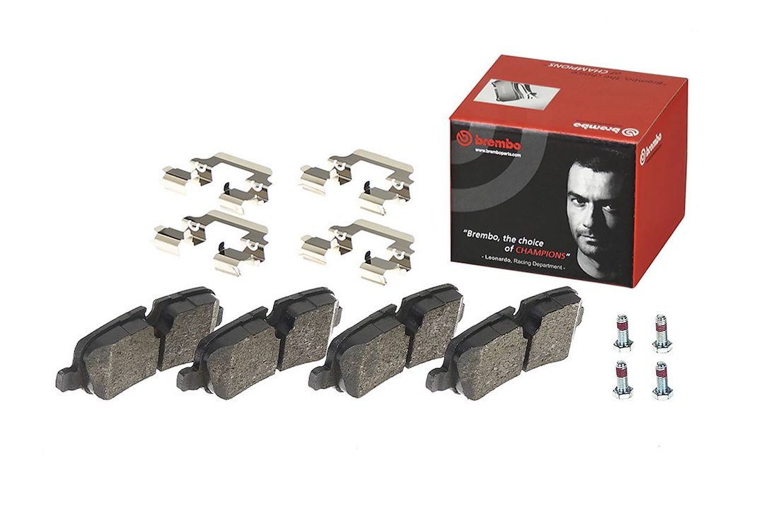 Brembo Brake Pad, Fmsi Number D1099-8203, Low-Metallic, Set of 4, With Hardware – P44013