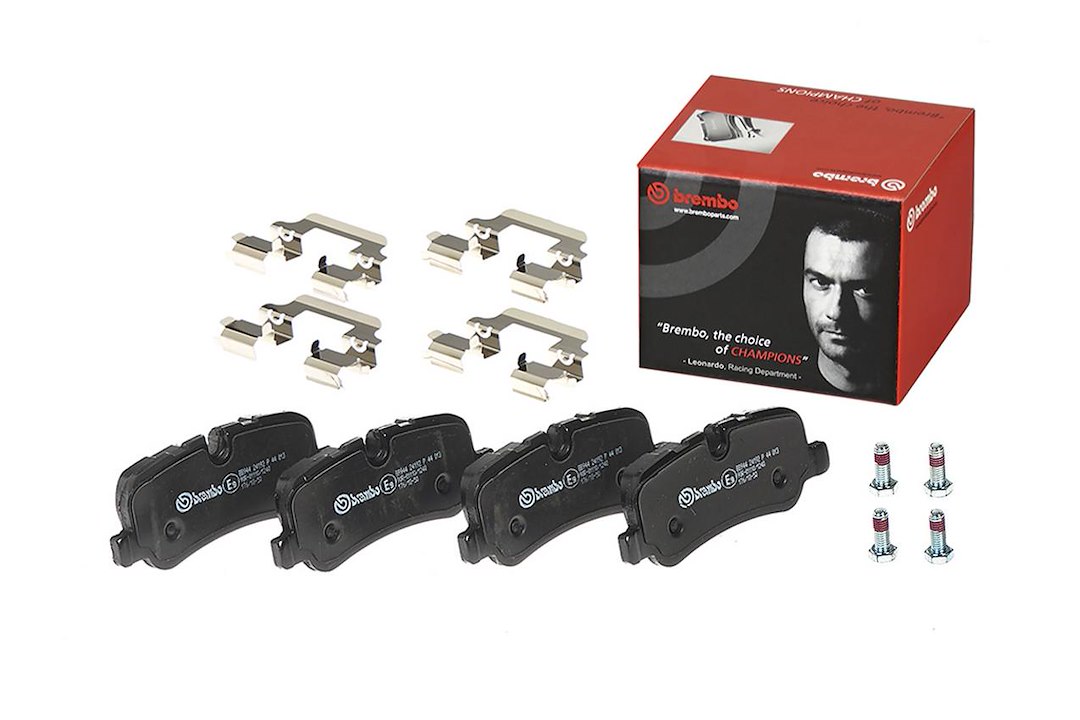 Brembo Brake Pad, Fmsi Number D1099-8203, Low-Metallic, Set of 4, With Hardware – P44013