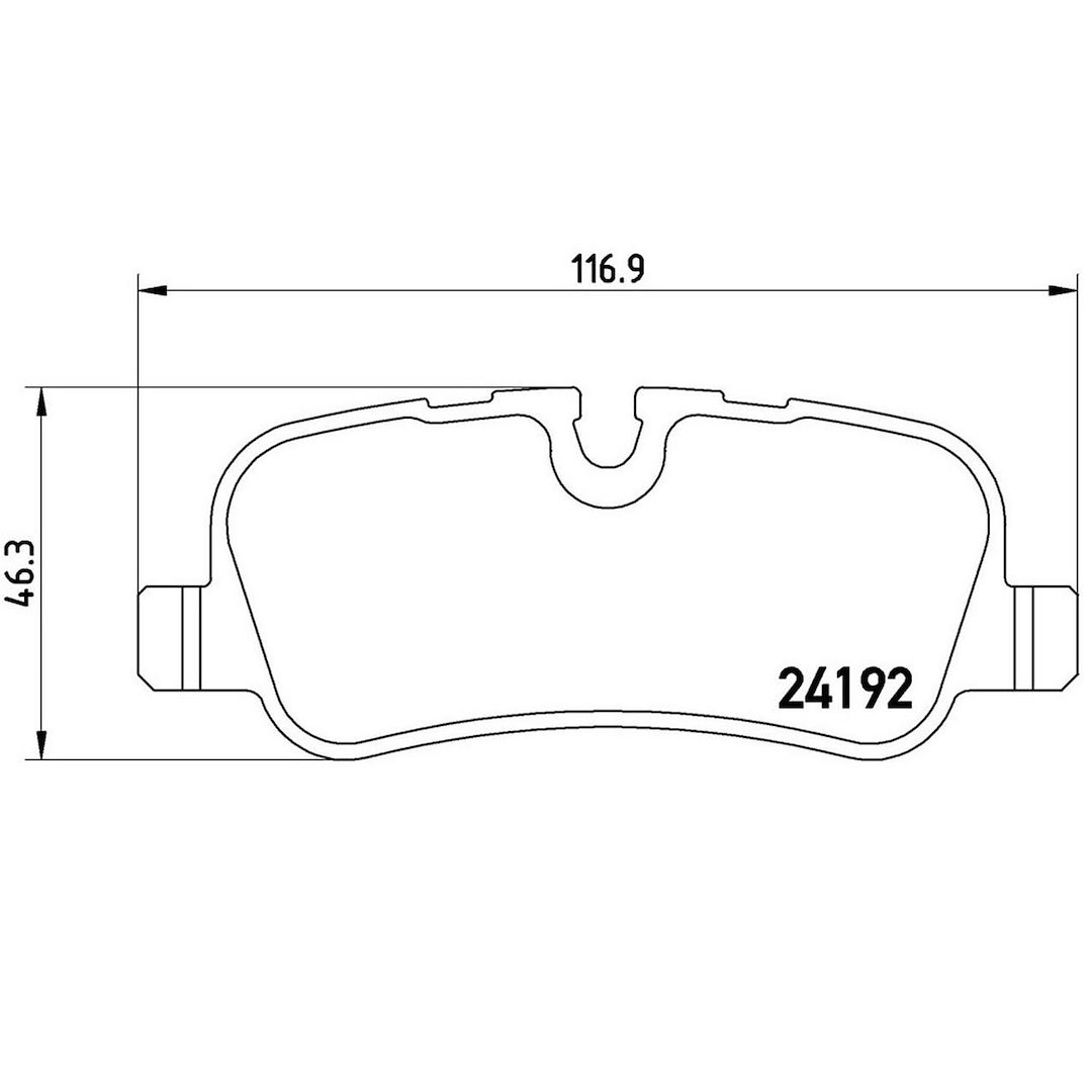 Brembo Brake Pad, Fmsi Number D1099-8203, Low-Metallic, Set of 4, With Hardware – P44013