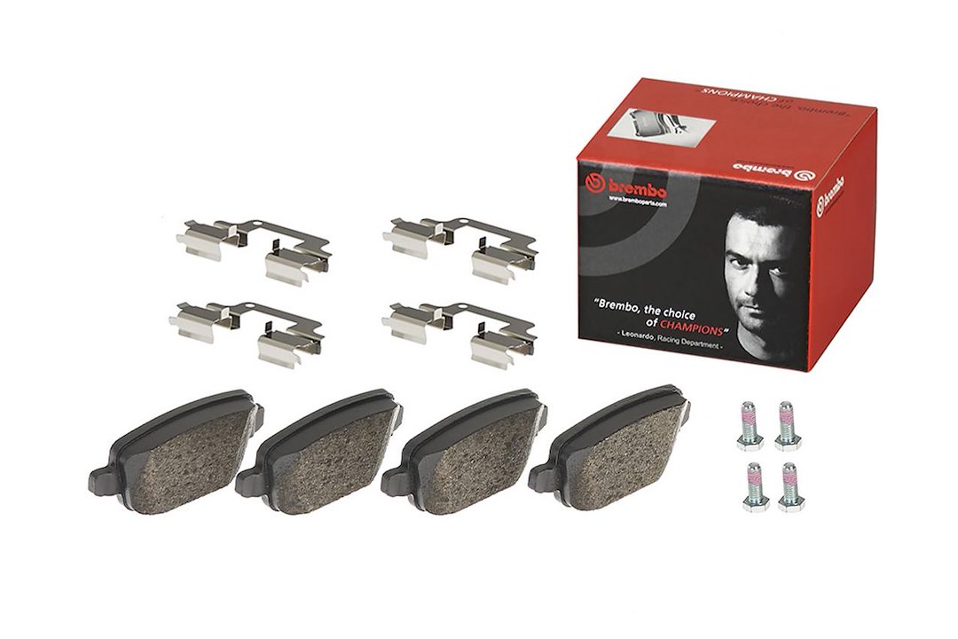 Brembo Brake Pad, Fmsi Number D1314-8429, Low-Metallic, Set of 4, With Hardware – P44016