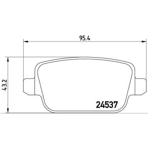 Brembo Brake Pad, Fmsi Number D1314-8429, Low-Metallic, Set of 4, With Hardware – P44016