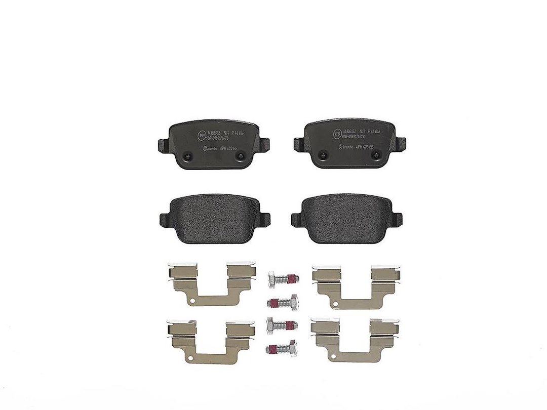 Brembo Brake Pad, Fmsi Number D1314-8429, Low-Metallic, Set of 4, With Hardware – P44016