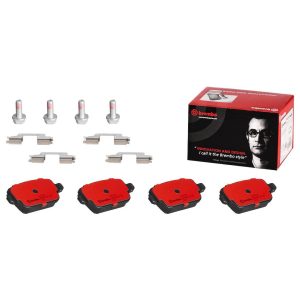 Brembo Brake Pad, Nao, Fmsi Number D1314-8429, Ceramic, Set of 4, With Hardware – P44016N