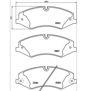 Brembo Brake Pad, Fmsi Number D1479-8542, Low-Metallic, Set of 4, With Hardware – P44022