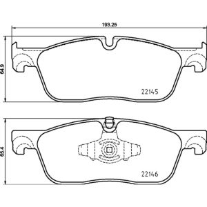 Brembo Brake Pad, Xtra Line, Fmsi Number D1838-9067, Low-Metallic, Set of 4 – P44026X