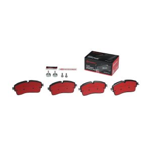 Brembo Brake Pad, Nao, Fmsi Number D2133-9370, Ceramic, Set of 4, With Brake Lubricant/ Mounting Hardware – P44028N