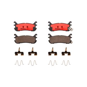 Brembo Brake Pad, Nao, Fmsi Number D663-7514, Ceramic, Set of 4, With Hardware – P49021N