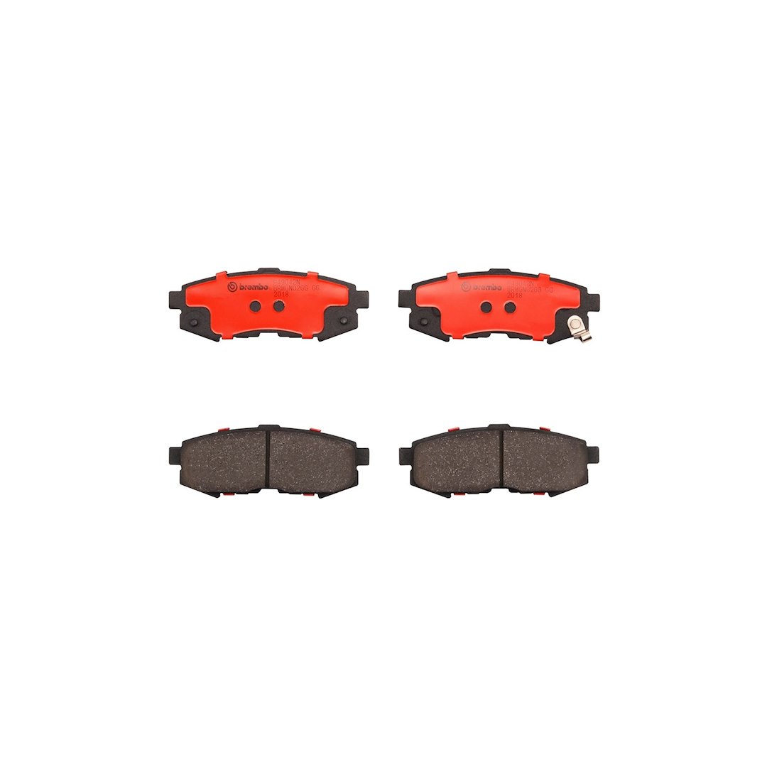Brembo Brake Pad, Nao, Fmsi Number D1073-7978, Ceramic, Set of 4, With Hardware – P49042N
