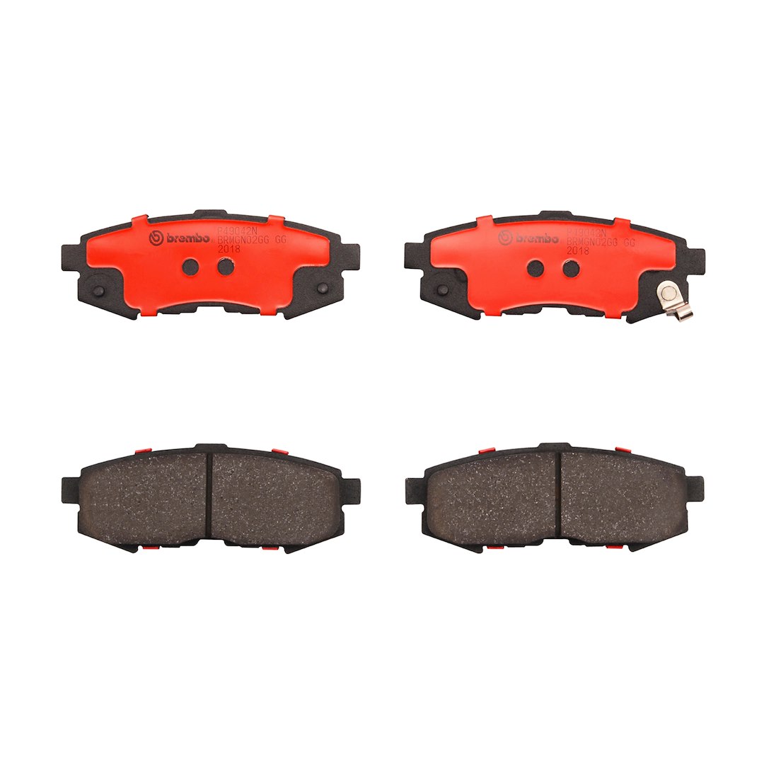 Brembo Brake Pad, Nao, Fmsi Number D1073-7978, Ceramic, Set of 4, With Hardware – P49042N