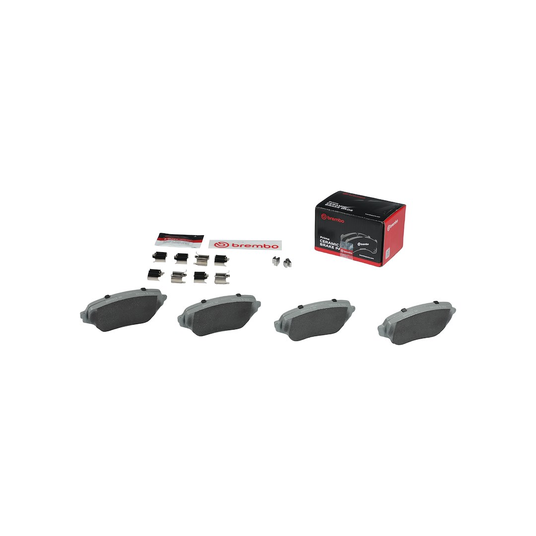 Brembo Brake Pad, Nao, Fmsi Number D1179-8295, Ceramic, Set of 4, With Hardware – P49043N