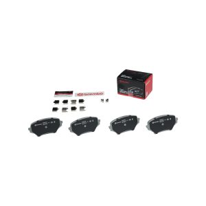 Brembo Brake Pad, Nao, Fmsi Number D1179-8295, Ceramic, Set of 4, With Hardware – P49043N