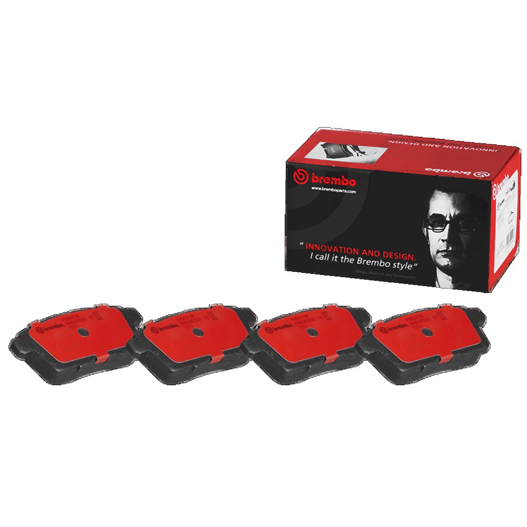 Brembo Brake Pad, Nao, Fmsi Number D1179-8295, Ceramic, Set of 4, With Hardware – P49043N