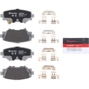 Brembo Brake Pad, Nao, Fmsi Number D1729-8953, Ceramic, Set of 4, With Hardware – P49049N