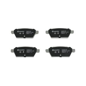 Brembo Brake Pad, Nao, Fmsi Number D1161-8272, Ceramic, Set of 4, With Hardware – P49051N