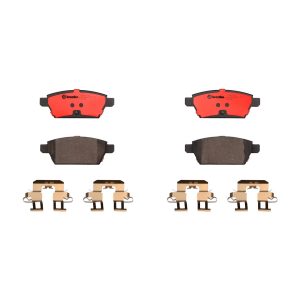 Brembo Brake Pad, Nao, Fmsi Number D1161-8272, Ceramic, Set of 4, With Hardware – P49051N