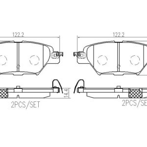 Brembo Brake Pad, Prime Line, Fmsi Number D1934-9157, Low-Metallic, Set of 4 – P49062