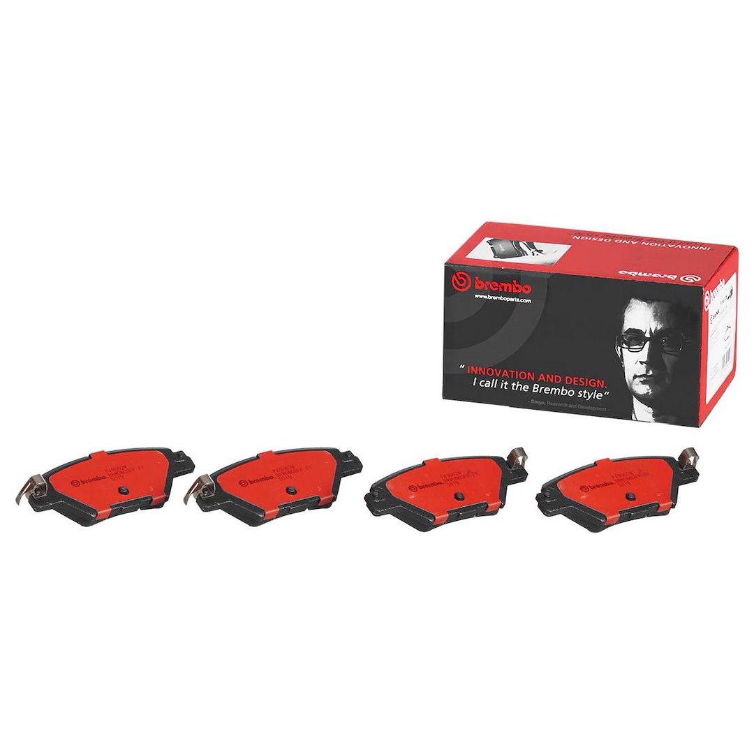 Brembo Brake Pad, Nao, Fmsi Number D1934-9157, Ceramic, Set of 4, With Hardware – P49062N
