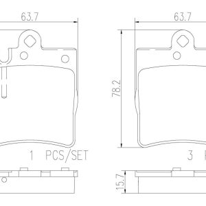 Brembo Brake Pad, Nao, Fmsi Number D873-7748, Ceramic, Set of 4 – P50033N