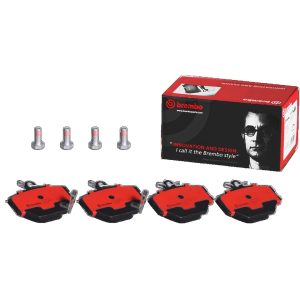 Brembo Brake Pad, Nao, Fmsi Number D1252-8370, Ceramic, Set of 4, With Hardware – P50038N
