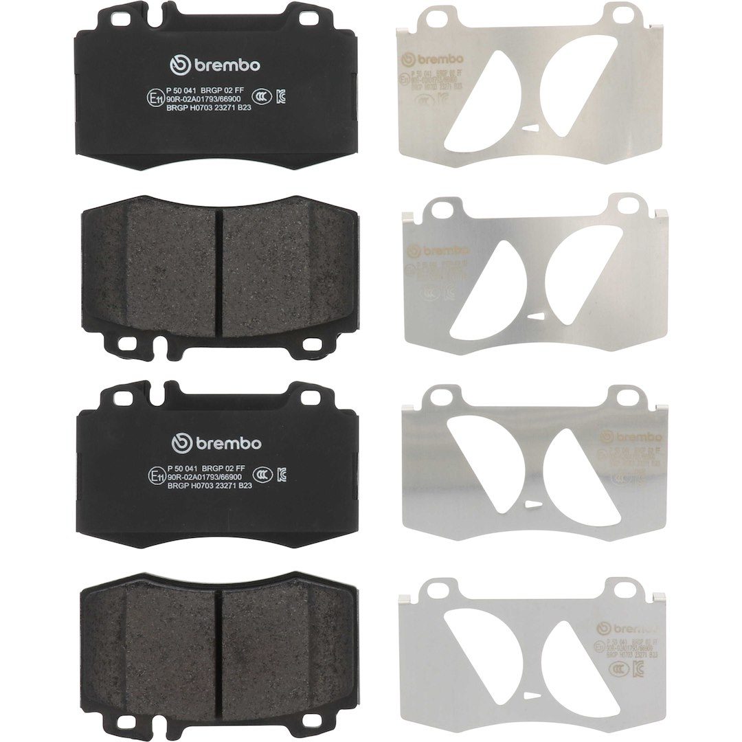 Brembo Brake Pad, Fmsi Number D847-7723, Low-Metallic, Set of 4 – P50041