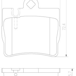 Brembo Brake Pad, Nao, Fmsi Number D848-7724, Ceramic, Set of 4 – P50042N