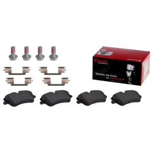 Brembo Brake Pad, Nao, Fmsi Number D875-7750, Ceramic, Set of 4, With Hardware – P50044N