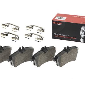 Brembo Brake Pad, Fmsi Number D1357-8466, Low-Metallic, Set of 4, With Hardware, Fits 2008 Mercedes-Benz B200 Models – P50057