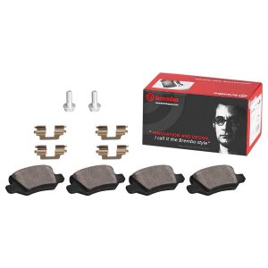 Brembo Brake Pad, Nao, Fmsi Number D1357-8466, Ceramic, Set of 4, With Hardware, Fits 2008 Mercedes-Benz B200 Models – P50057N