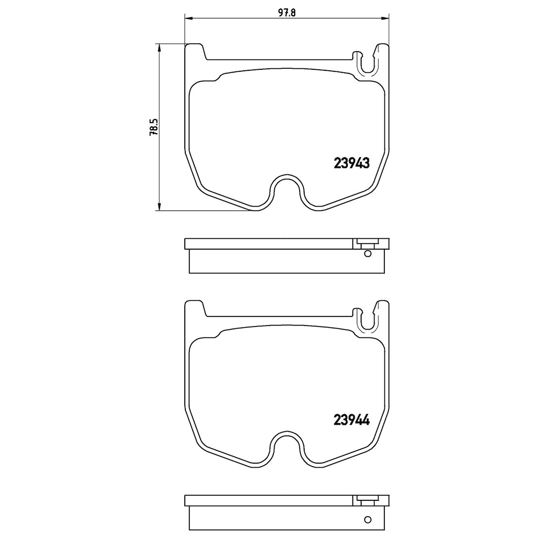 Brembo Brake Pad, Fmsi Number D983-7885, Low-Metallic, Set of 4 – P50062