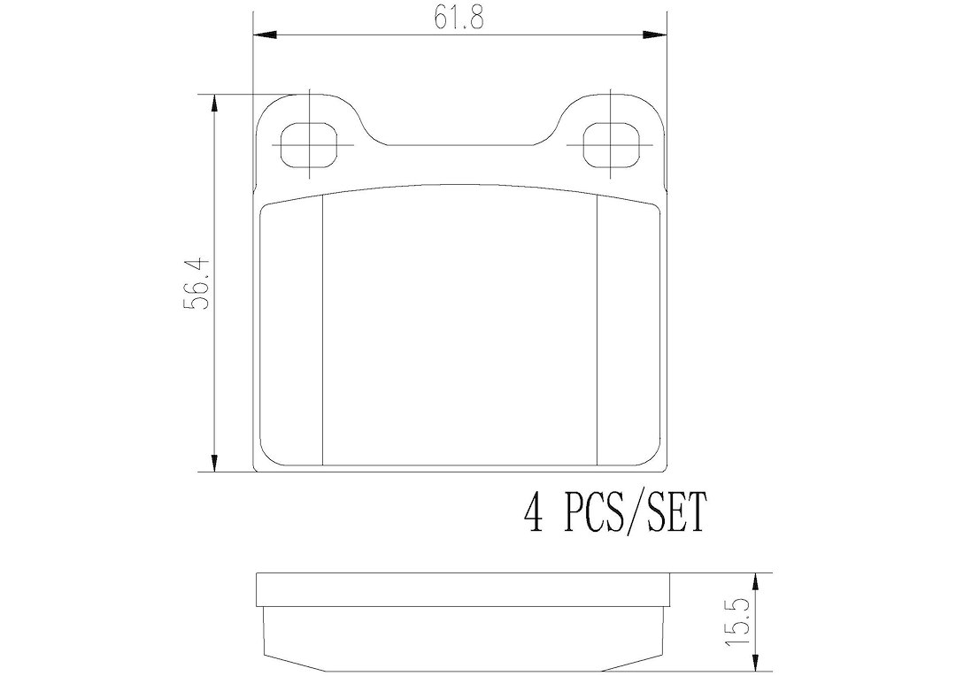 Brembo Brake Pad, Nao, Fmsi Number D31-736, Ceramic, Set of 4 – P50066N