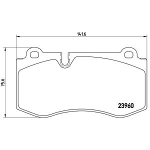 Brembo Brake Pad, Fmsi Number D1223-8343, Low-Metallic, Set of 4 – P50074