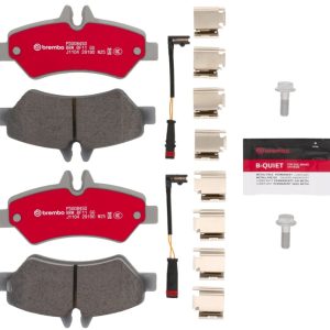 Brembo Brake Pad, Xtra Severe Duty, Fmsi Number D1317-8431, Ceramic, Set of 4, With Pad Shims/ Mounting Hardware/ Brake Lubricant – P50084SD