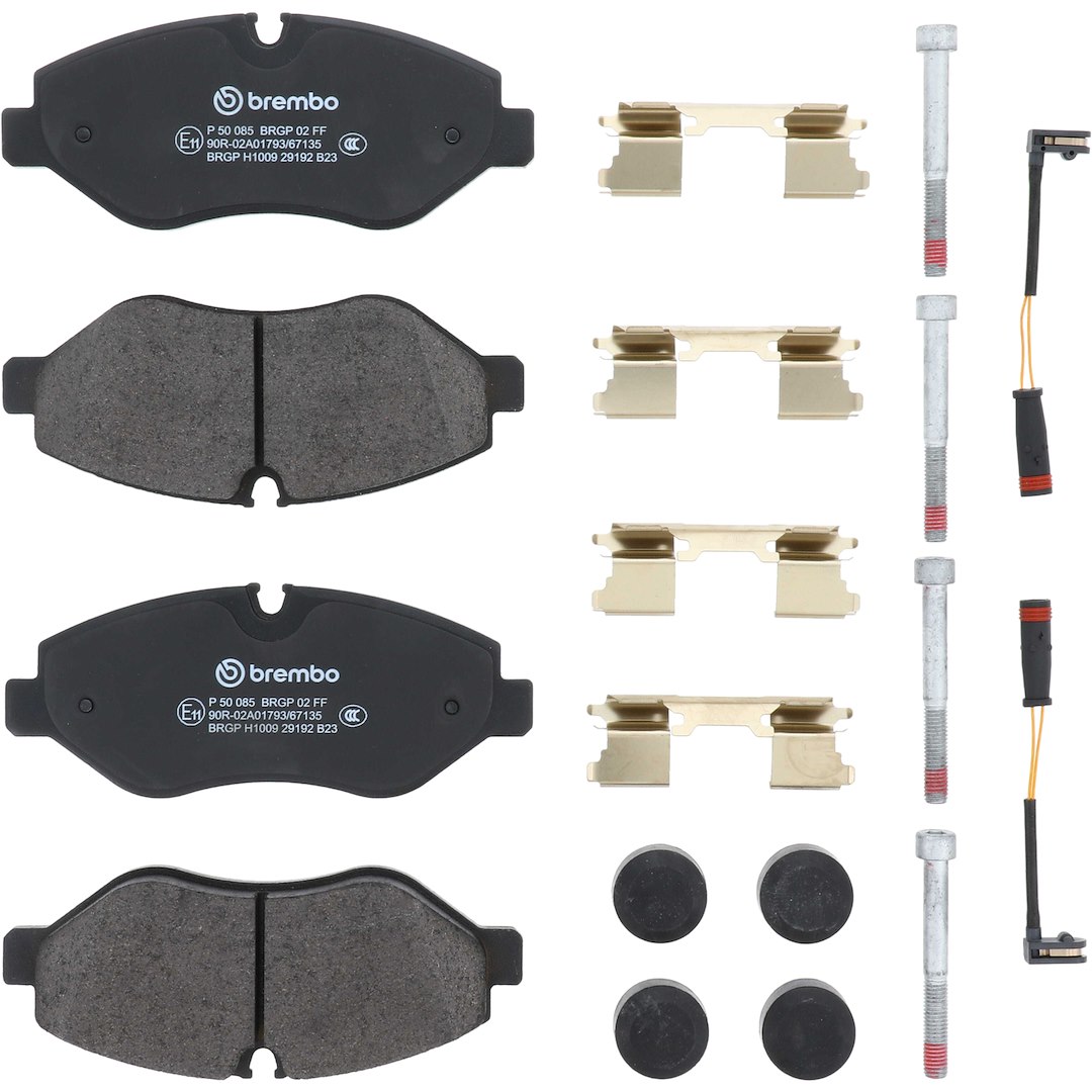 Brembo Brake Pad, Fmsi Number D1316-8430, Low-Metallic, Set of 4, With Hardware – P50085