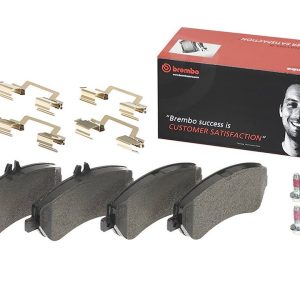 Brembo Brake Pad, Fmsi Number D1406-8514, Low-Metallic, Set of 4, With Hardware – P50086