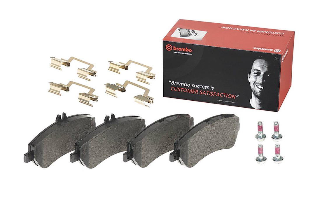 Brembo Brake Pad, Fmsi Number D1406-8514, Low-Metallic, Set of 4, With Hardware – P50086
