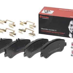 Brembo Brake Pad, Fmsi Number D1406-8514, Low-Metallic, Set of 4, With Hardware – P50086