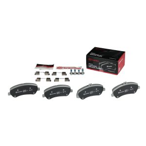 Brembo Brake Pad, Nao, Fmsi Number D1406-8514, Ceramic, Set of 4, With Hardware – P50086N
