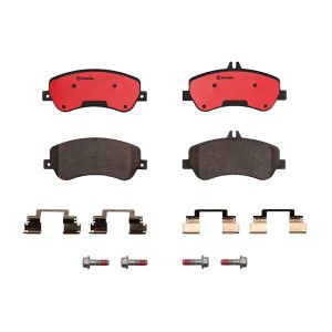 Brembo Brake Pad, Nao, Fmsi Number D1406-8514, Ceramic, Set of 4, With Hardware – P50086N