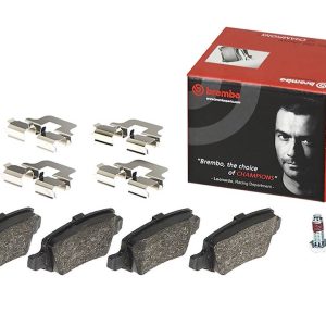 Brembo Brake Pad, Fmsi Number D1358-8467, Low-Metallic, Set of 4, With Hardware, Fits 2008 Mercedes-Benz B200 Models – P50090